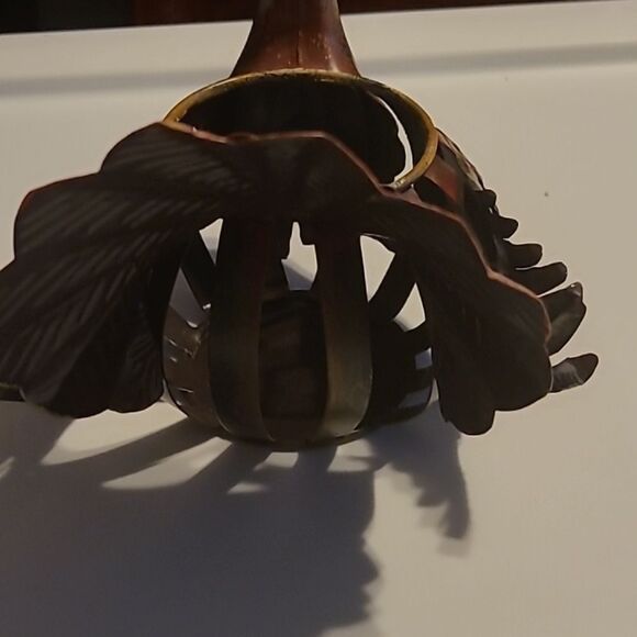 Decorative Metal  Turkey Candle Holder - Brown - Picture 4 of 6